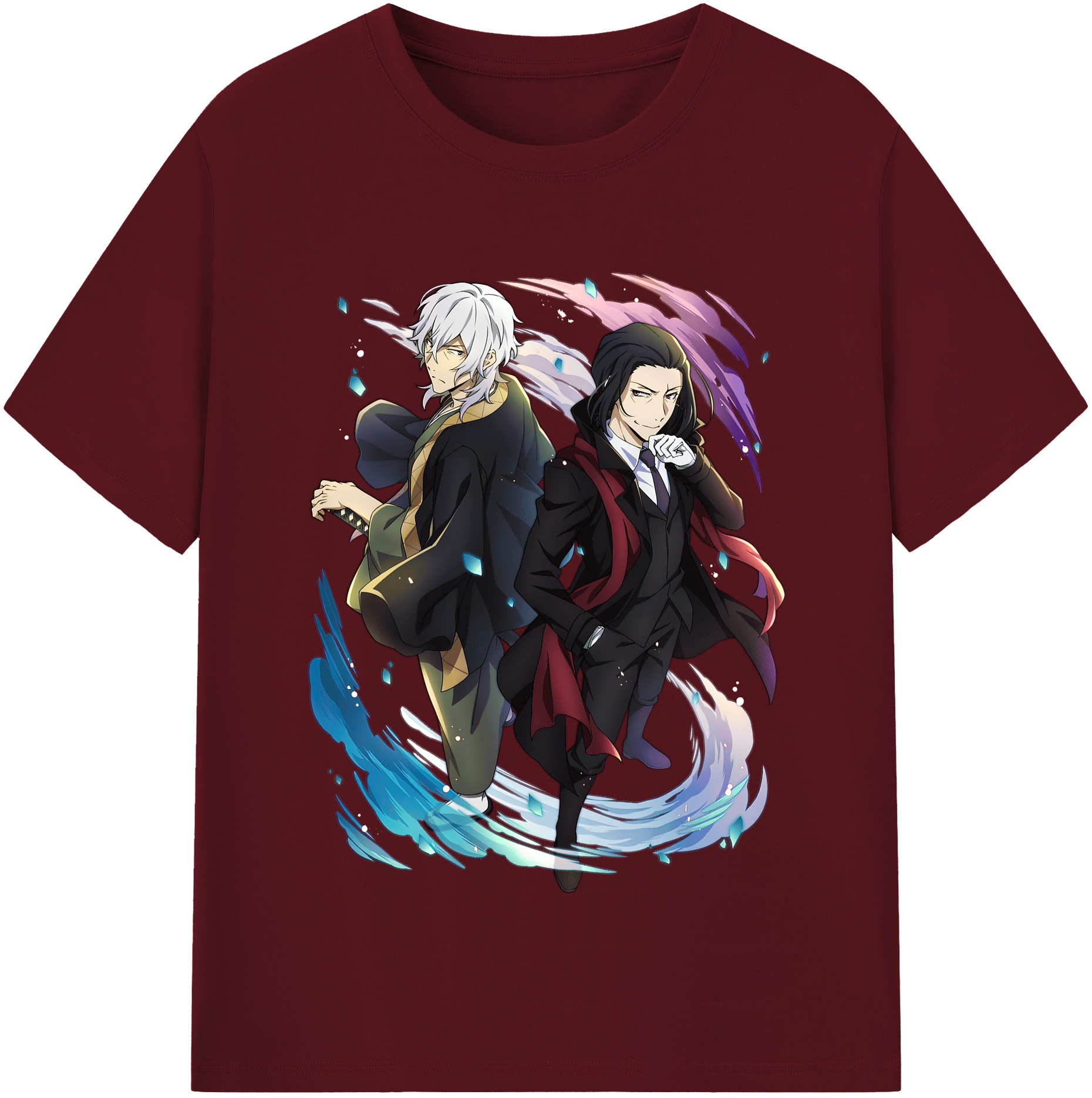 （画像用） 文豪ストレイドッグス Bungo Stray Dogs 綿100％半袖Tシャツ（フロントプリント）